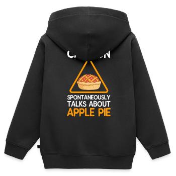 Apple pie - Kids Premium Organic Zip-up Hoodie - black - Back - AI Model Kid Male (0cm)