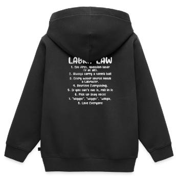 Labrador - Kinder Premium Organic Zip Hoodie - Schwarz - Hinten - AI Model Kid Male (0cm)