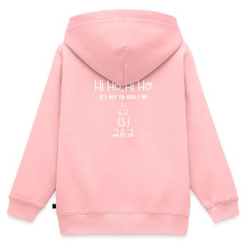 Courir - Sweat Premium à capuche zippé enfant bio - rose - Dos - AI Model Kid Female (0cm)