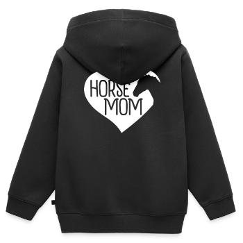 Cavalier - Sweat Premium à capuche zippé enfant bio - noir - Dos - AI Model Kid Male (0cm)