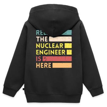 Relax, who is a nuclear engineer - Kids Premium Organic Zip-up Hoodie - black - Back - AI Model Kid Male (0cm)
