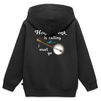 Banjo - Kinder Premium Organic Zip Hoodie - Schwarz - Hinten - AI Model Kid Male (0cm)