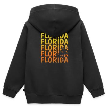 Florida Palmen USA Amerika Bundesstaat - Kinder Premium Organic Zip Hoodie - Schwarz - Hinten - AI Model Kid Male (0cm)