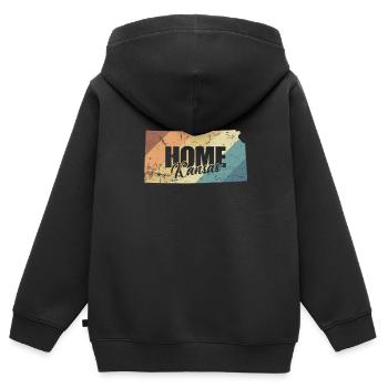 Kansas Home Kansas USA Amerika - Kinder Premium Organic Zip Hoodie - Schwarz - Hinten - AI Model Kid Male (0cm)