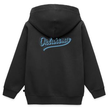 Oklahoma USA Amerika Bundesstaat - Kinder Premium Organic Zip Hoodie - Schwarz - Hinten - AI Model Kid Male (0cm)