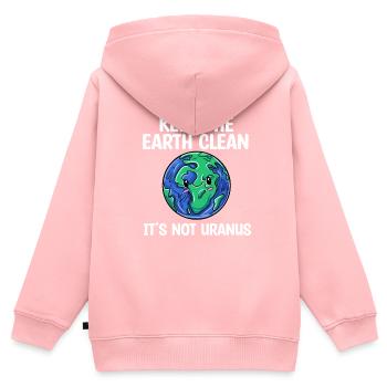 Uranus - Sweat Premium à capuche zippé enfant bio - rose - Dos - AI Model Kid Female (0cm)