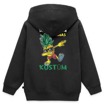 Das ist mein Ananas Kostüm, Ananas - Kinder Premium Organic Zip Hoodie - Schwarz - Hinten - AI Model Kid Male (0cm)