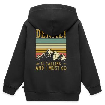 Alaska - Sweat Premium à capuche zippé enfant bio - noir - Dos - AI Model Kid Male (0cm)
