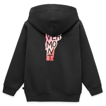 Vermont États-Unis Amérique État - Sweat Premium à capuche zippé enfant bio - noir - Dos - AI Model Kid Male (0cm)