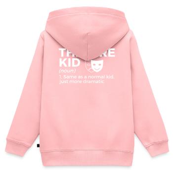 Theater Schauspieler - Kinder Premium Organic Zip Hoodie - Rosa - Hinten - AI Model Kid Female (0cm)