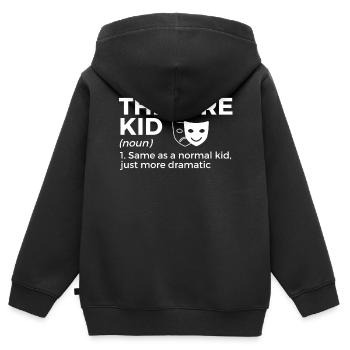 Theater Schauspieler - Kinder Premium Organic Zip Hoodie - Schwarz - Hinten - AI Model Kid Male (0cm)