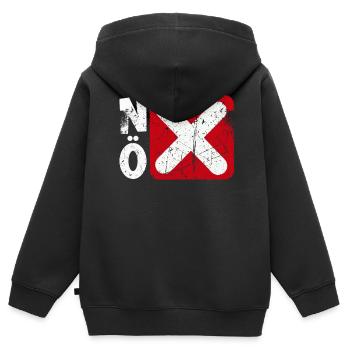 Statement Schaf Nö keine Lust Kein Bock - Kinder Premium Organic Zip Hoodie - Schwarz - Hinten - AI Model Kid Male (0cm)
