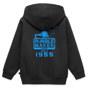 Diver birthday Bubblemaker since July 1955 - Kids Premium Organic Zip-up Hoodie - black - Back - AI Model Kid Male (0cm)