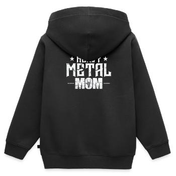 Heavy Metal Mom Music Band Genre - Sweat Premium à capuche zippé enfant bio - noir - Dos - AI Model Kid Male (0cm)
