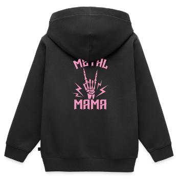 Heavy Metal Mama Music Band Genre - Sweat Premium à capuche zippé enfant bio - noir - Dos - AI Model Kid Male (0cm)
