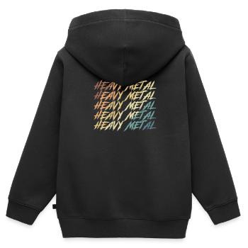 Heavy Metal Headbanging Band Genre - Kinder Premium Organic Zip Hoodie - Schwarz - Hinten - AI Model Kid Male (0cm)