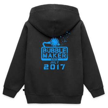 Plongeur Birthday Bubblemaker depuis juillet 2017 - Sweat Premium à capuche zippé enfant bio - noir - Dos - AI Model Kid Male (0cm)