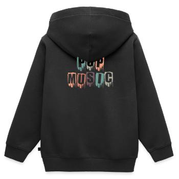 Pop Music R'n'B Sänger Stars Rap - Kinder Premium Organic Zip Hoodie - Schwarz - Hinten - AI Model Kid Male (0cm)