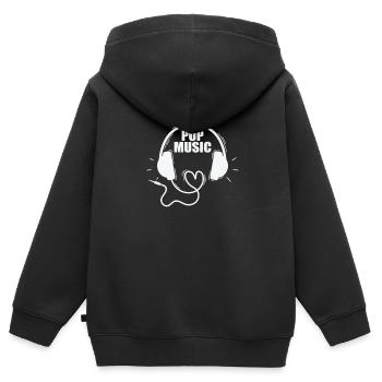 Pop Music Genre Sänger Stars R'n'B - Kinder Premium Organic Zip Hoodie - Schwarz - Hinten - AI Model Kid Male (0cm)