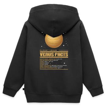 Vénus - Sweat Premium à capuche zippé enfant bio - noir - Dos - AI Model Kid Male (0cm)