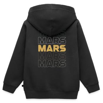 Mars - Kinder Premium Organic Zip Hoodie - Schwarz - Hinten - AI Model Kid Male (0cm)