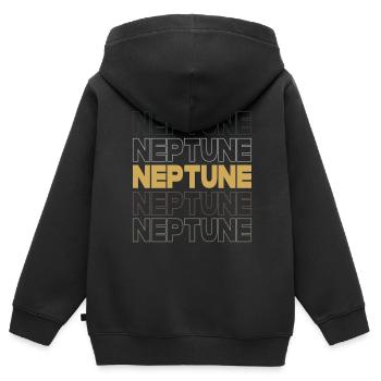 Neptune - Sweat Premium à capuche zippé enfant bio - noir - Dos - AI Model Kid Male (0cm)