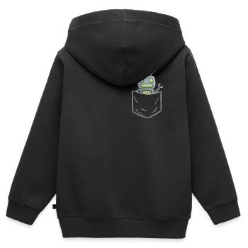 Roboter - Kinder Premium Organic Zip Hoodie - Schwarz - Hinten - AI Model Kid Male (0cm)