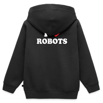 Roboter - Kinder Premium Organic Zip Hoodie - Schwarz - Hinten - AI Model Kid Male (0cm)