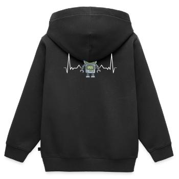 Roboter - Kinder Premium Organic Zip Hoodie - Schwarz - Hinten - AI Model Kid Male (0cm)