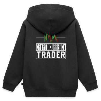 Kryptowährungs Händler Trader Krypto Crypto - Kinder Premium Organic Zip Hoodie - Schwarz - Hinten - AI Model Kid Male (0cm)