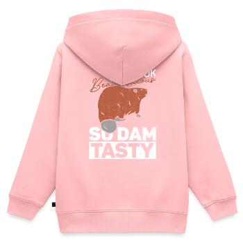 Beaver Saying Beaver Lovers - Funny Beaver - Kids Premium Organic Zip-up Hoodie - rose - Back - AI Model Kid Female (0cm)