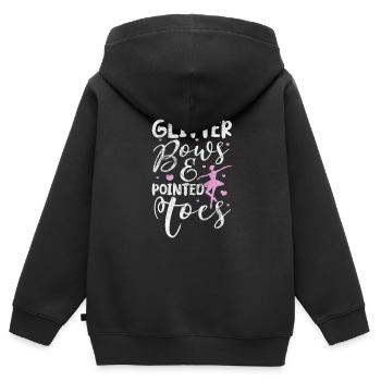 Ballet - Sweat Premium à capuche zippé enfant bio - noir - Dos - AI Model Kid Male (0cm)