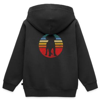 Labrador - Kinder Premium Organic Zip Hoodie - Schwarz - Hinten - AI Model Kid Male (0cm)