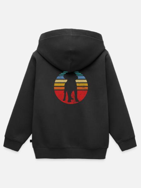 Labrador - Kinder Premium Organic Zip Hoodie - Schwarz