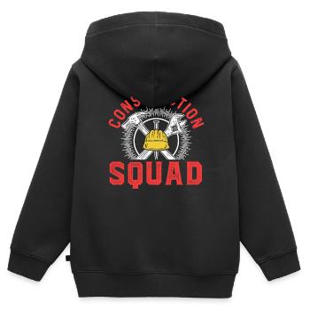 Construction Crew Team Construction Site Teamwork Construction Workers Construction - Kids Premium Organic Zip-up Hoodie - black - Back - AI Model Kid Male (0cm)