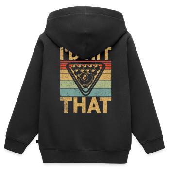 Billiards Funny Saying & Men's Snooker Design - Kids Premium Organic Zip-up Hoodie - black - Back - AI Model Kid Male (0cm)