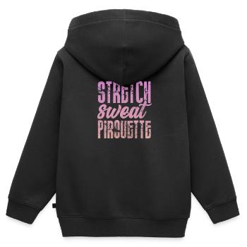 Ballet - Sweat Premium à capuche zippé enfant bio - noir - Dos - AI Model Kid Male (0cm)