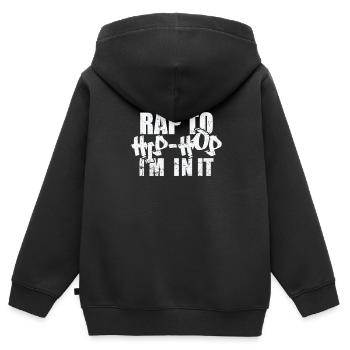 Rap to Hip-Hop I'm in it Musikrichtung Rap - Kinder Premium Organic Zip Hoodie - Schwarz - Hinten - AI Model Kid Male (0cm)