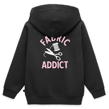 Nähen Und Schneidern Für Näher - Kinder Premium Organic Zip Hoodie - Schwarz - Hinten - AI Model Kid Male (0cm)