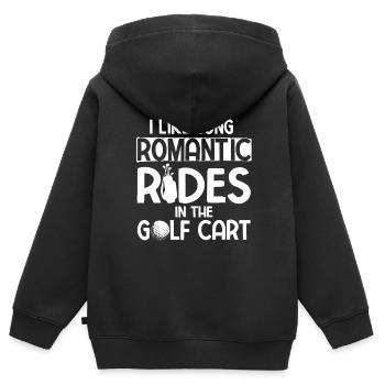 Golfplatz zum Golfen Golf - Kinder Premium Organic Zip Hoodie - Schwarz - Hinten - AI Model Kid Male (0cm)