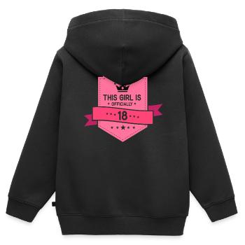 Dieses Mädchen Ist Offiziell 18 Achtzehn Feier - Kinder Premium Organic Zip Hoodie - Schwarz - Hinten - AI Model Kid Male (0cm)