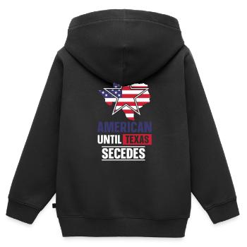 Amerikaner Bis Zur Abspaltung Von Texas Texaner - Kinder Premium Organic Zip Hoodie - Schwarz - Hinten - AI Model Kid Male (0cm)
