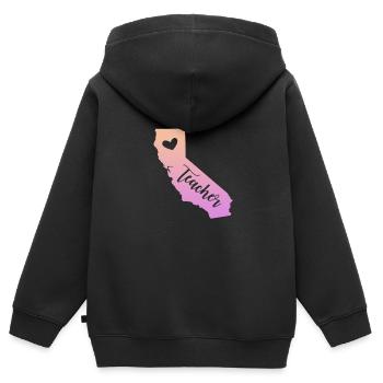 Kalifornien - Kinder Premium Organic Zip Hoodie - Schwarz - Hinten - AI Model Kid Male (0cm)