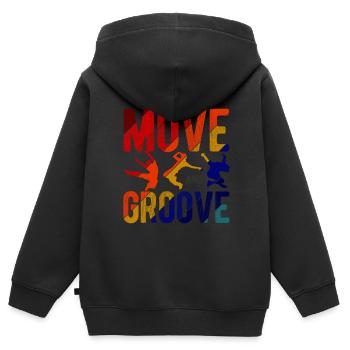 Breakdancing Tanzen für Tänzer - Kinder Premium Organic Zip Hoodie - Schwarz - Hinten - AI Model Kid Male (0cm)