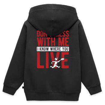 Briefträger Und Paket-Zusteller Für Postboten - Kinder Premium Organic Zip Hoodie - Schwarz - Hinten - AI Model Kid Male (0cm)