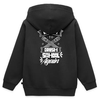 Bereit Die Schule Wieder Zu Erobern Schulstart - Kinder Premium Organic Zip Hoodie - Schwarz - Hinten - AI Model Kid Male (0cm)