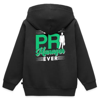 Best PR Manager ever Profession Public Relations - Kids Premium Organic Zip-up Hoodie - black - Back - AI Model Kid Male (0cm)