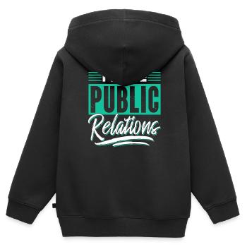 I Love Public Relations Job PR Profession - Kids Premium Organic Zip-up Hoodie - black - Back - AI Model Kid Male (0cm)