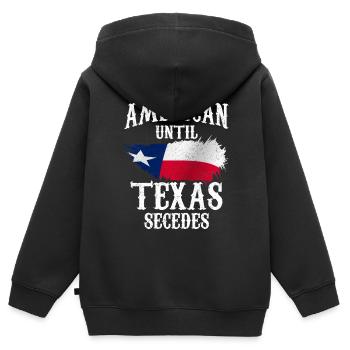 Amerikaner Bis Zur Abspaltung Von Texas Texaner - Kinder Premium Organic Zip Hoodie - Schwarz - Hinten - AI Model Kid Male (0cm)