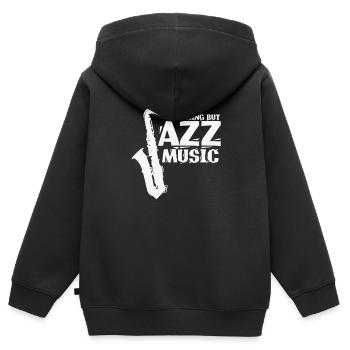 Nothing but Jazz Music Musik Saxophon - Kinder Premium Organic Zip Hoodie - Schwarz - Hinten - AI Model Kid Male (0cm)